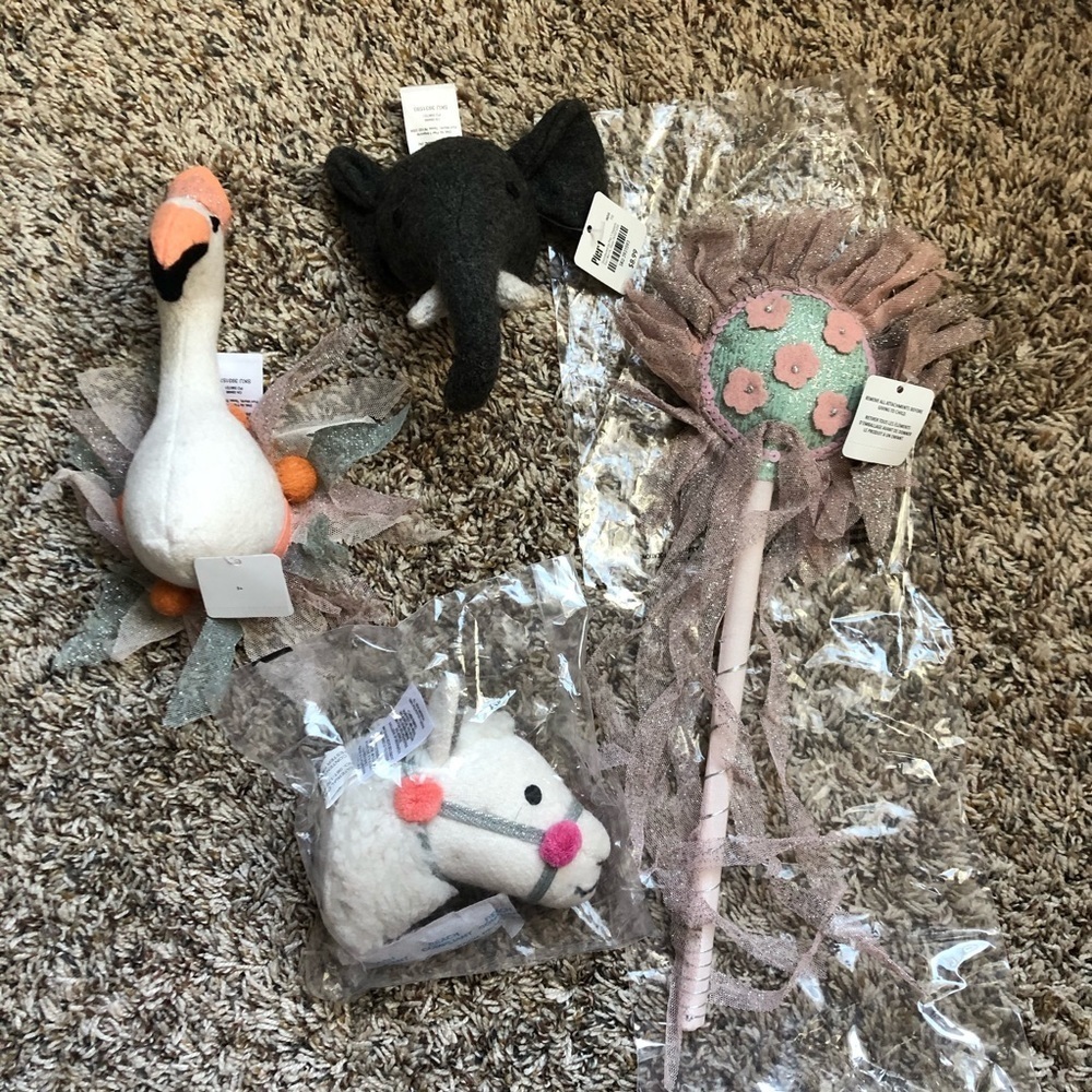 Pier 1 Felt Animal heads and wand -Girls Bundle
